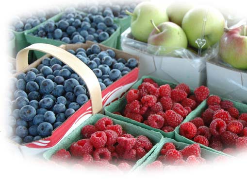 Fruit Stand Display, mixed berries